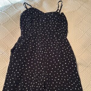 Black and White LULUs Spaghetti Strap Jumpsuit